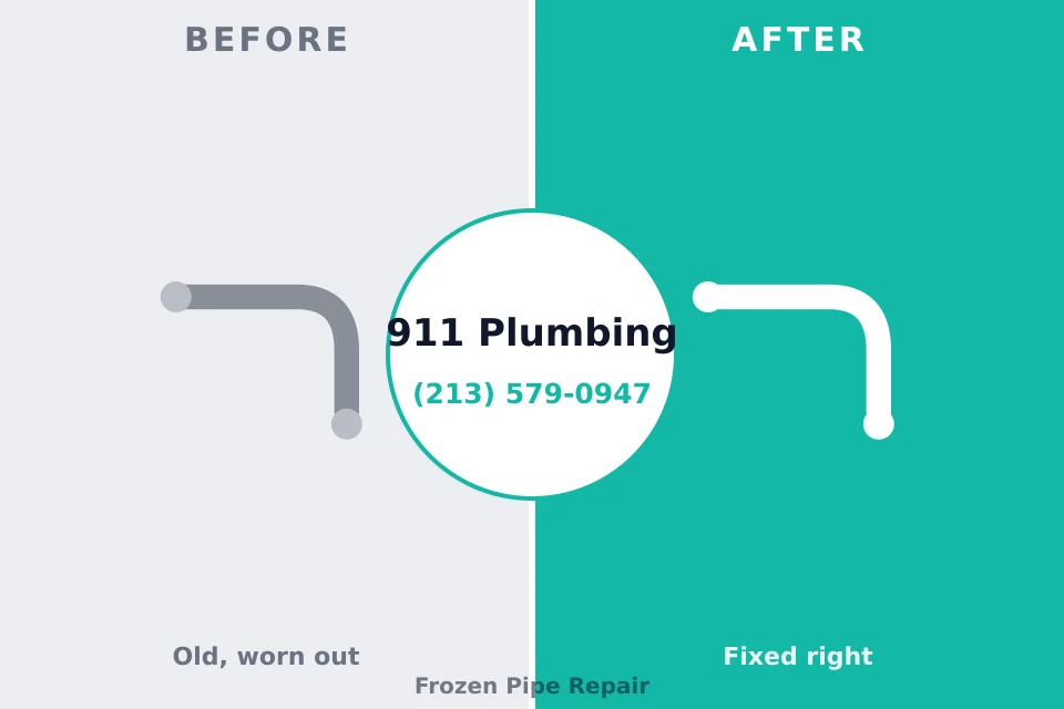 Before and after: plumbing repair Marlborough, MO